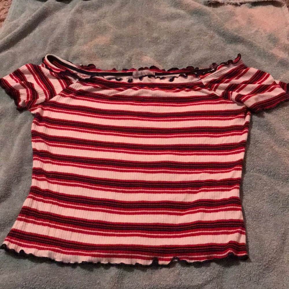 Off the shoulder cropped top